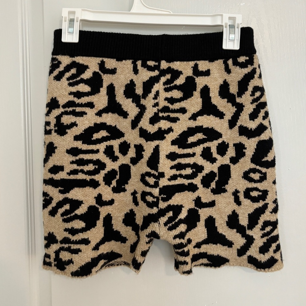 Cheetah Print Knit Shorts